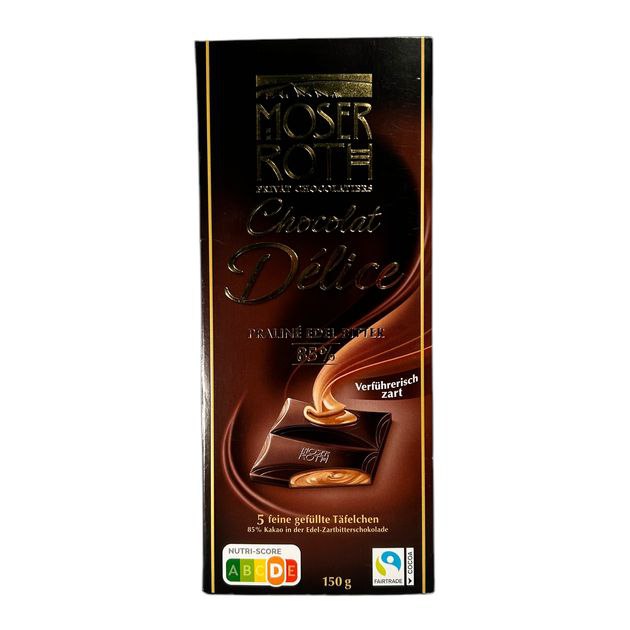 Шоколад Moser Roth Praline edel Bitter 85% 150г
